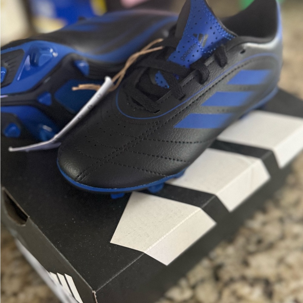 Adidas Kids Black and Blue Sneakers